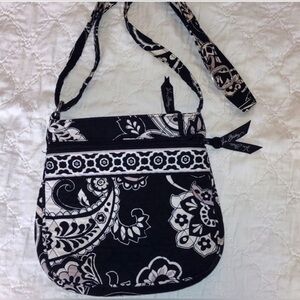 Vera Bradley Paisley Crossbody Purse Black